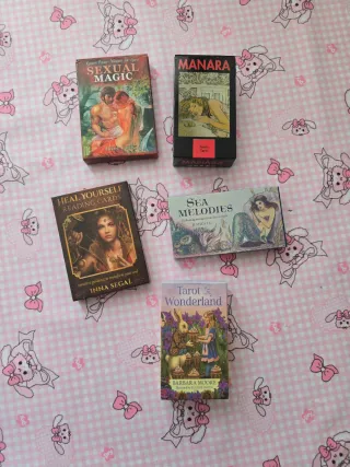 Lote 5 Mazos Cartas Oráculo Tarot