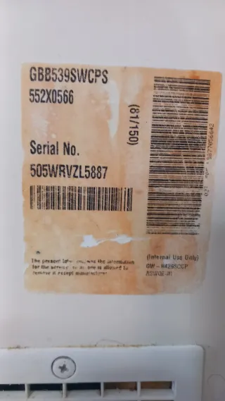 Frigorífico, nevera, congelador LG GBB539SWCPS