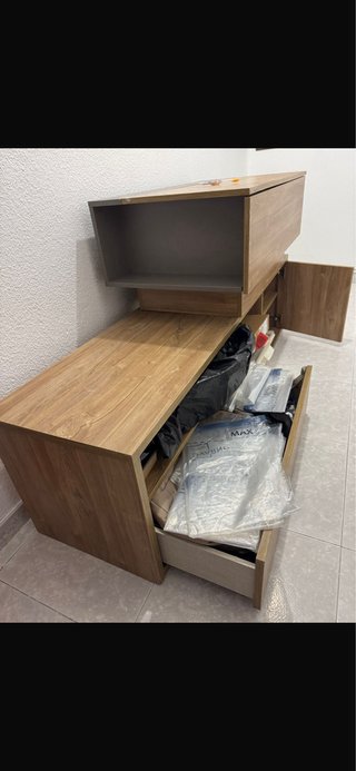 Mesa centro y mueble TV madera en perfecto estado