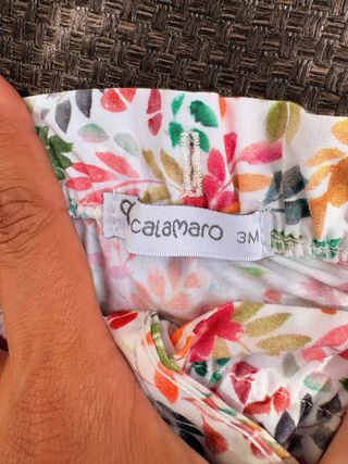 Pelele bebé estampado floral con diadema