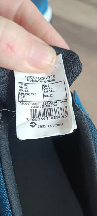 Zapatillas niño Quechua T34.5