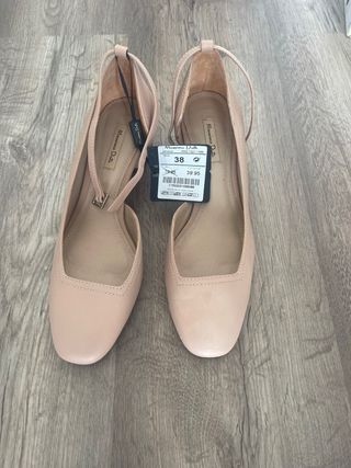 Zapatos piel t38 Massimo Dutti rosa