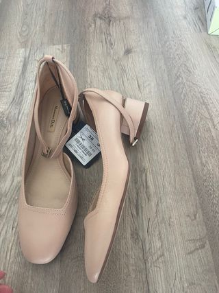 Zapatos piel t38 Massimo Dutti rosa