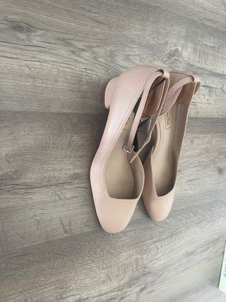 Zapatos piel t38 Massimo Dutti rosa