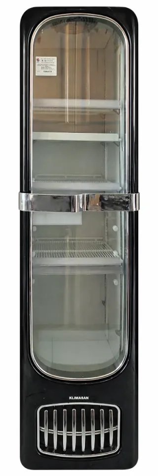 Nevera Vitrina Klimasan Negra con ruedas