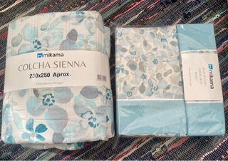 Conjunto Colcha e Lençóis Mikama