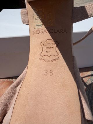 Sandalia Rosa Clará Ante Plataforma 1 solo uso