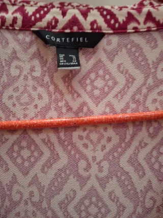 Camiseta Cortefiel Manga Francesa Estampada