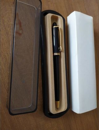 Penna elegante con dettagli oro