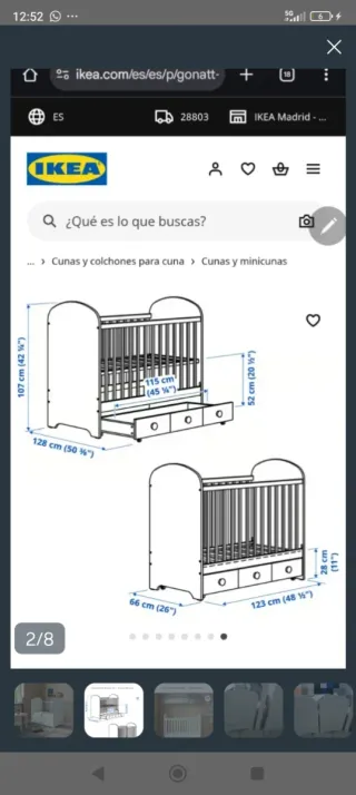 Cuna Ikea GONATT 605.441.45