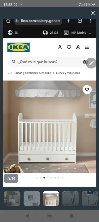 Cuna Ikea GONATT 605.441.45