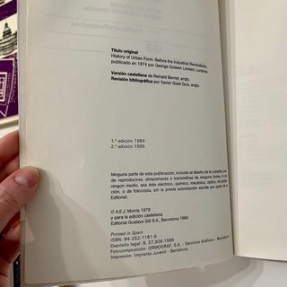 Historia de la forma urbana. A. E. J Morris