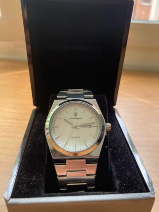 Reloj Poedagar Plata y Blanco Nuevo