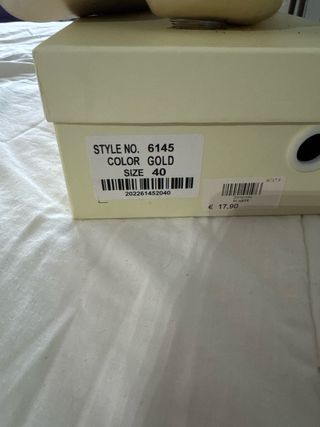 Scarpe décolleté oro cerimonia tacco largo