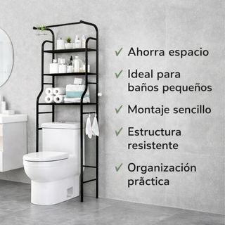 Estantería sobre Inodoro de Metálica 3 Niveles.