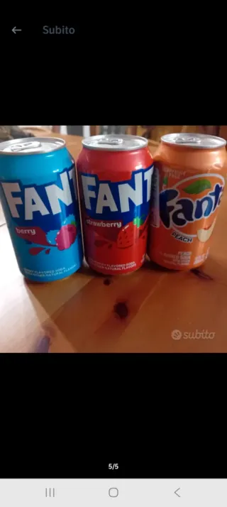 Lattine bottigliette Coca Cola Fanta