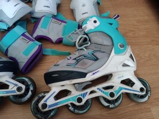 Kit Patines en Línea Niña Oxelo talla 32 a 35