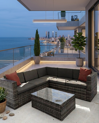 Sofá rinconero jardín/terraza - Envío Gratis