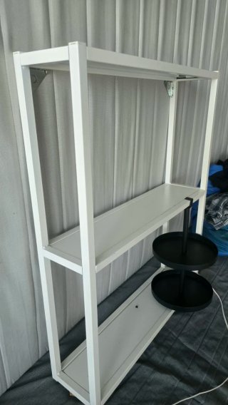 Estantería Doble Blanca+balda circul girat IKEA