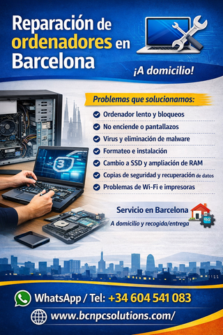 Reparación de ordenadores en Barcelona