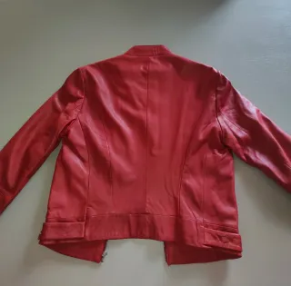 Chaqueta de piel de ovino Mango roja