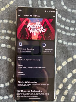 Motorola Edge 50 Pro Negro + Cargador 125W