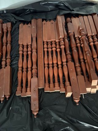 Barandilla de madera maciza