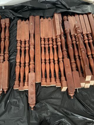 Barandilla de madera maciza