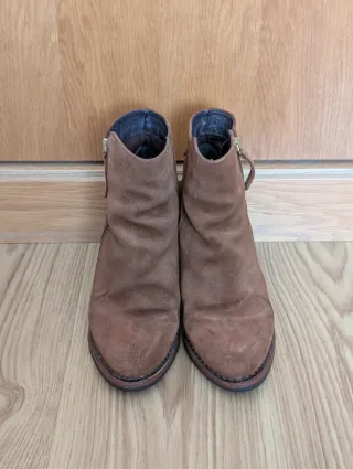 Botines Piel Marron Tacón