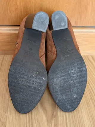 Botines Piel Marron Tacón