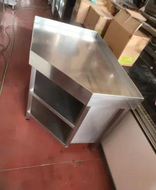 Mostrador Pescadería Acero Inox con Desagüe 120 cm