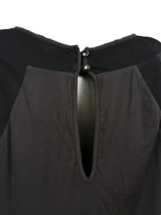 MONCLER Donna Maglia Tg M Nero Canotta Tulle Modal