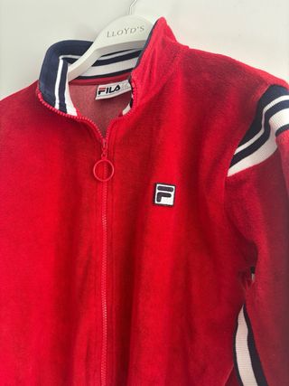 Sudadera cropped Fila roja