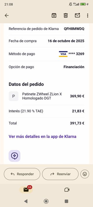 Patín Eléctrico ZWHEEL Homologado