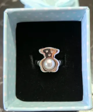 Anillo Tous Oso Perla Plata