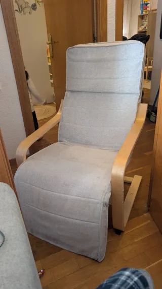 Sillón relax ajustable beige