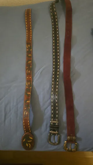 Set di 5 cinture in pelle