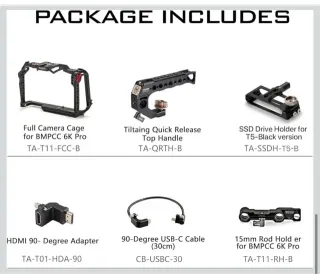 BMPCC 6K Pro Kit Completo Cage+Battery Grip+Acceso