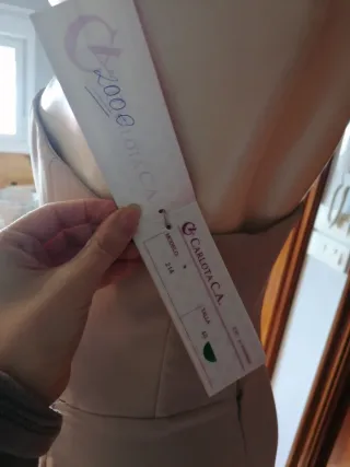 Vestido novia o invitada beige seda