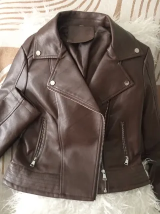 Chaqueta Eco Cuero Chocolate Nueva