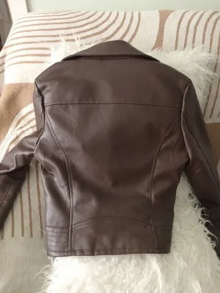 Chaqueta Eco Cuero Chocolate Nueva