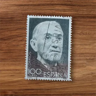 Sello España 100 ptas Pérez de Ayala 1980
