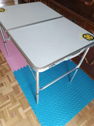 Mesa plegable camping aluminio