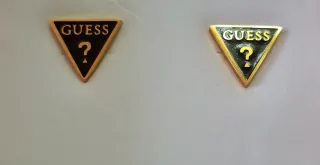 Pendientes Guess Triángulo Negro Dorado