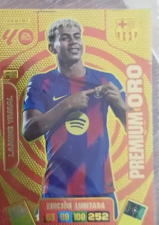 Cromo Panini Adrenalyn XL Lamine Yamal Premium Oro