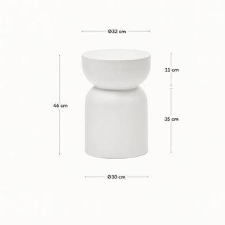 Mesa auxiliar de cemento Blanco