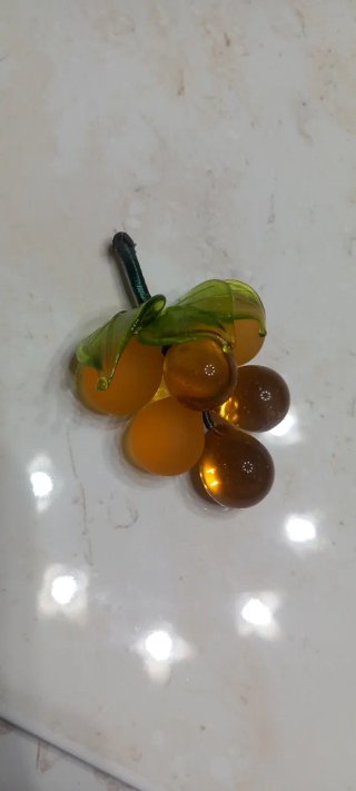 Grappolo Murano 6 acini giallo oro