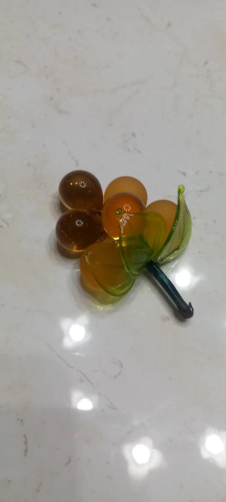 Grappolo Murano 6 acini giallo oro