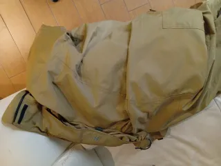Chaqueta deportiva mujer beige/verde