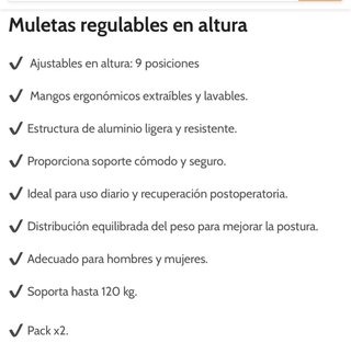 Dos muletas axilares (bastón ingles)